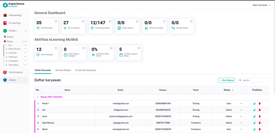 My Skill Experience Platform
